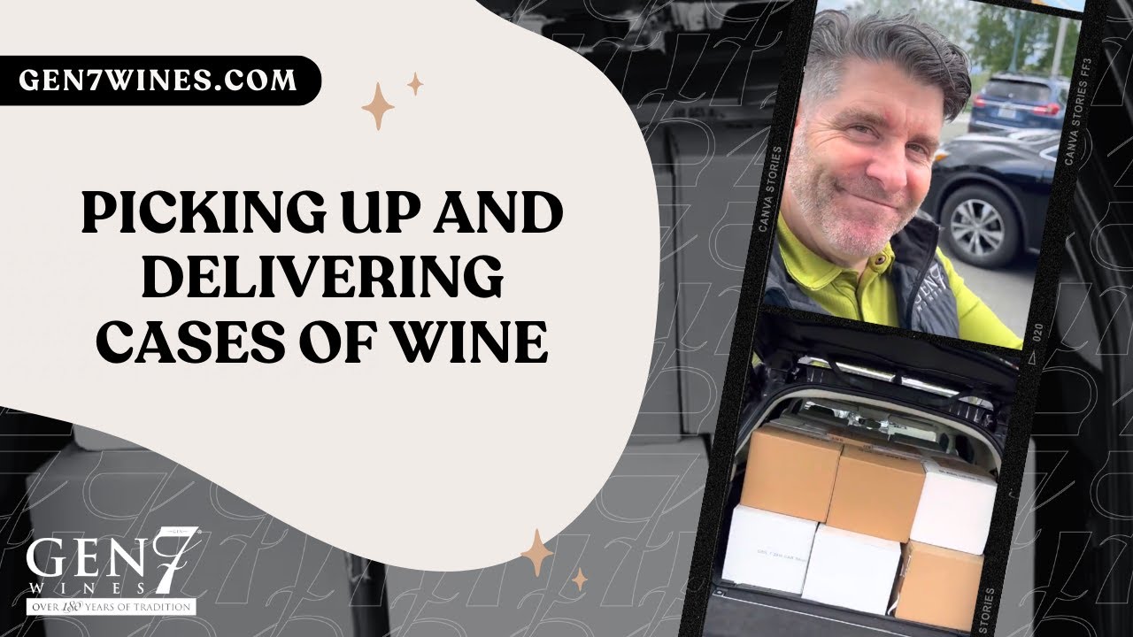 Picking up and delivering cases of wine