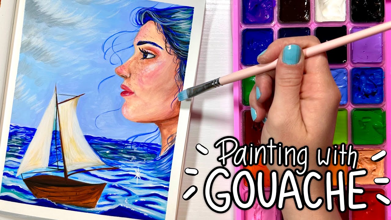 Paint with Me 🖌️ using himi Jelly Gouache 🪼 - YouTube
