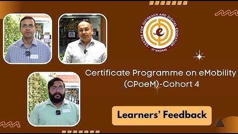 The faculty enables you to explore about EV | IITM CODE Certificate Program on eMobility