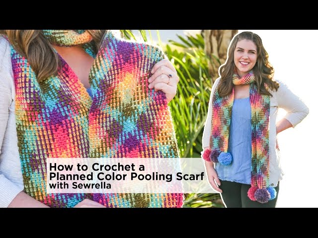 A Walker in the City Scarf: planned color pooling