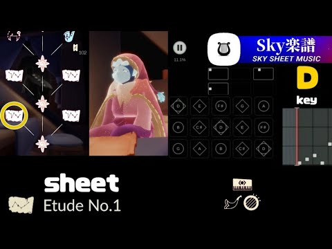 Sky 楽譜 - sheet " Etude No.1 " 奏の音楽堂 Harmony Hall Season of Performance 表現者たちの季節