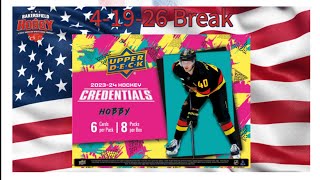 4-19-2026 2023/24 Upper Deck Credentials Hobby Team Break #636
