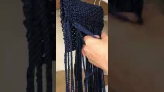Handcrafting a small macrame sling bag