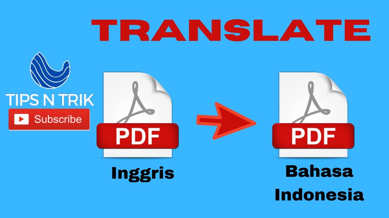 Cara Translate Pdf Inggris  ke Bahasa Indonesia YouTube