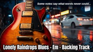 Slow Blues Backing Track in Em | Guitar Solo Practice – Lonely Raindrops Blues