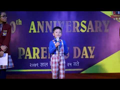 Aarthav Shrestha Welcome speech in Little Learners Montessori,Pokhara