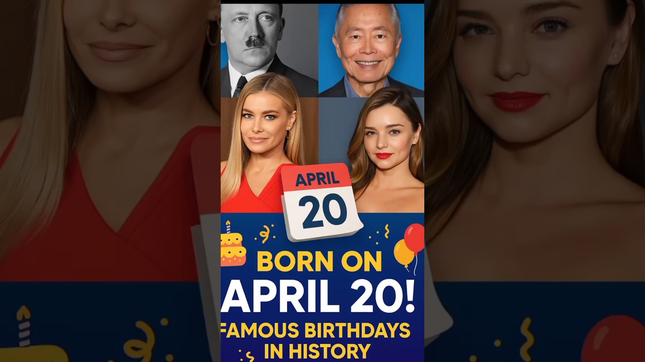 Famous Birthdays on April 20 | Today in History 🎉 