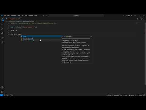 Factorial of first n natural numbers (using for loop) in Python