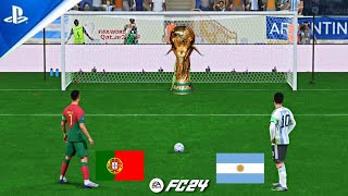 RONALDO V MESSI ! PORTUGAL VS ARGENTINA ! FIFA WORLD CUP PENALTIES ! FC 24