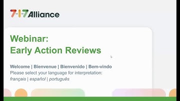7-1-7 Alliance Webinar: Early Action Reviews