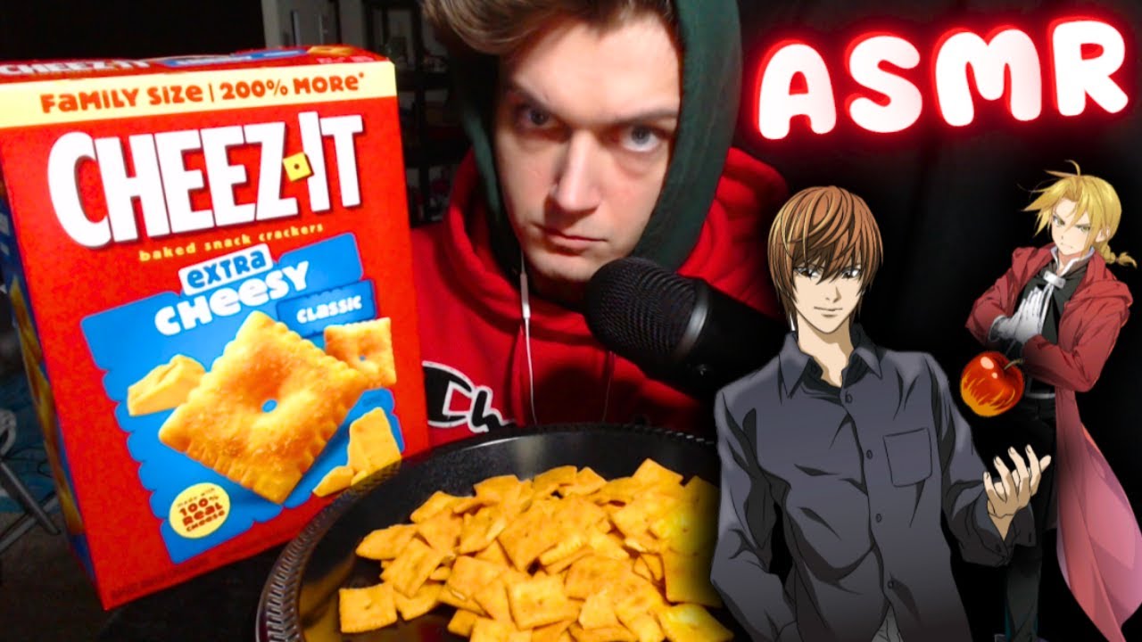 ASMR Eating Cheez-Its & Talking About My Favorite Anime (Crunching Sounds & Whispered Rambling)