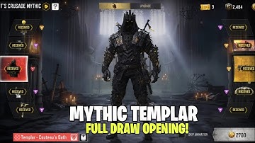 😍 Mythic Templar Full Draw CODM | Buying Full Knight