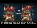 [Minecraft tutorial] A Real Architect Builds a Base in Minecraft / A Cyberpunk noodle shop  #99