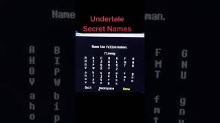 Did you know Undertale has secret save file names? #undertale #gaming