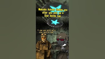 Malcolm Holmes finding you after you pick up a star bottle cap in Fallout New Vegas: #fallout #memes
