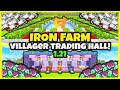 IRON FARM VILLAGER TRADING HALL! In Minecraft Bedrock 1.21