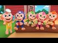 Five Little Monkeys Nursery Counting Rhyme