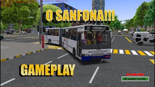 OMSI 2- GAMEPLAY COM ARTICULADO DA LITORANEIA SUPER LOTADO + DOWNLOAD SKIN - JK GAMES NATAL