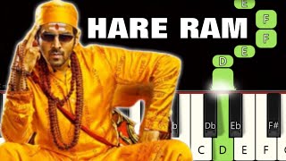 Hare Ram Song - Bhool Bhulaiya 2 - Piano Tutorial - Piano Notes - Piano Online