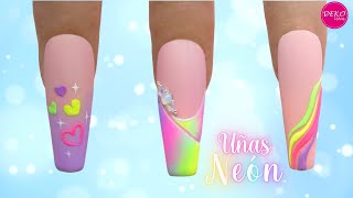 Diseño de uñas Neón ♥ Deko Uñas - Neon Nail art