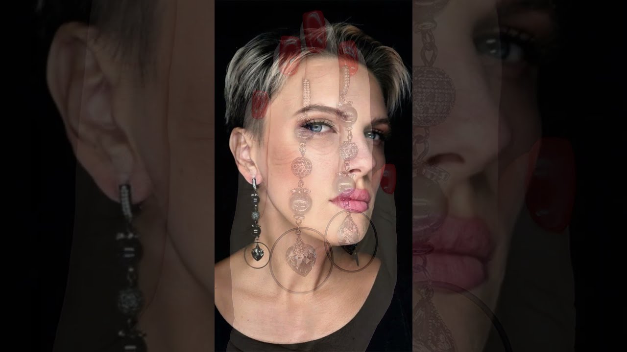 Goth Chandelier Earrings | Handmade Crystal Heart Statement Jewelry