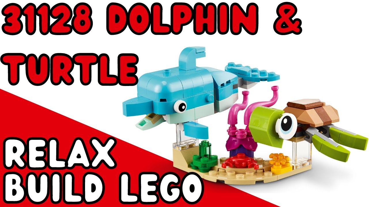 LEGO Build 31128 Baby Dolphin and Turtle, Quick Build ♫Rock♫