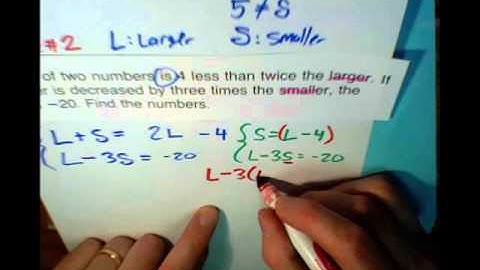 Solving Word Problem with a System of Equations (Ex. 2)