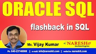 flashback in Oracle | Oracle SQL Tutorial Videos | Mr.Vijay Kumar