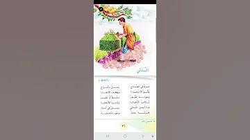 الصف السادس ابتدائي نشيد ألبستاني تراه في الصباح يعمل بأنشراح 