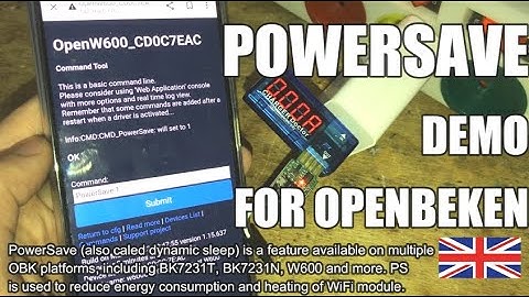 WiFi module dynamic sleep/power saving for BK7231 and W600 in OpenBeken IoT firmware tutorial guide