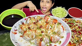 ASMR Dahi Vada & Papdi Chaat Mukbang | Eating Show  screenshot 1