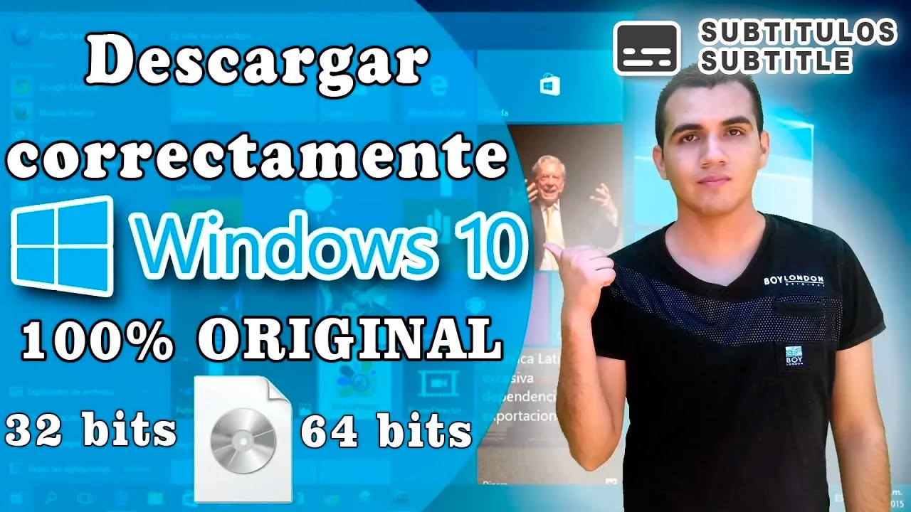 Descargar Iso Oficial Windows 10 32 Y 64 Bits Youtube