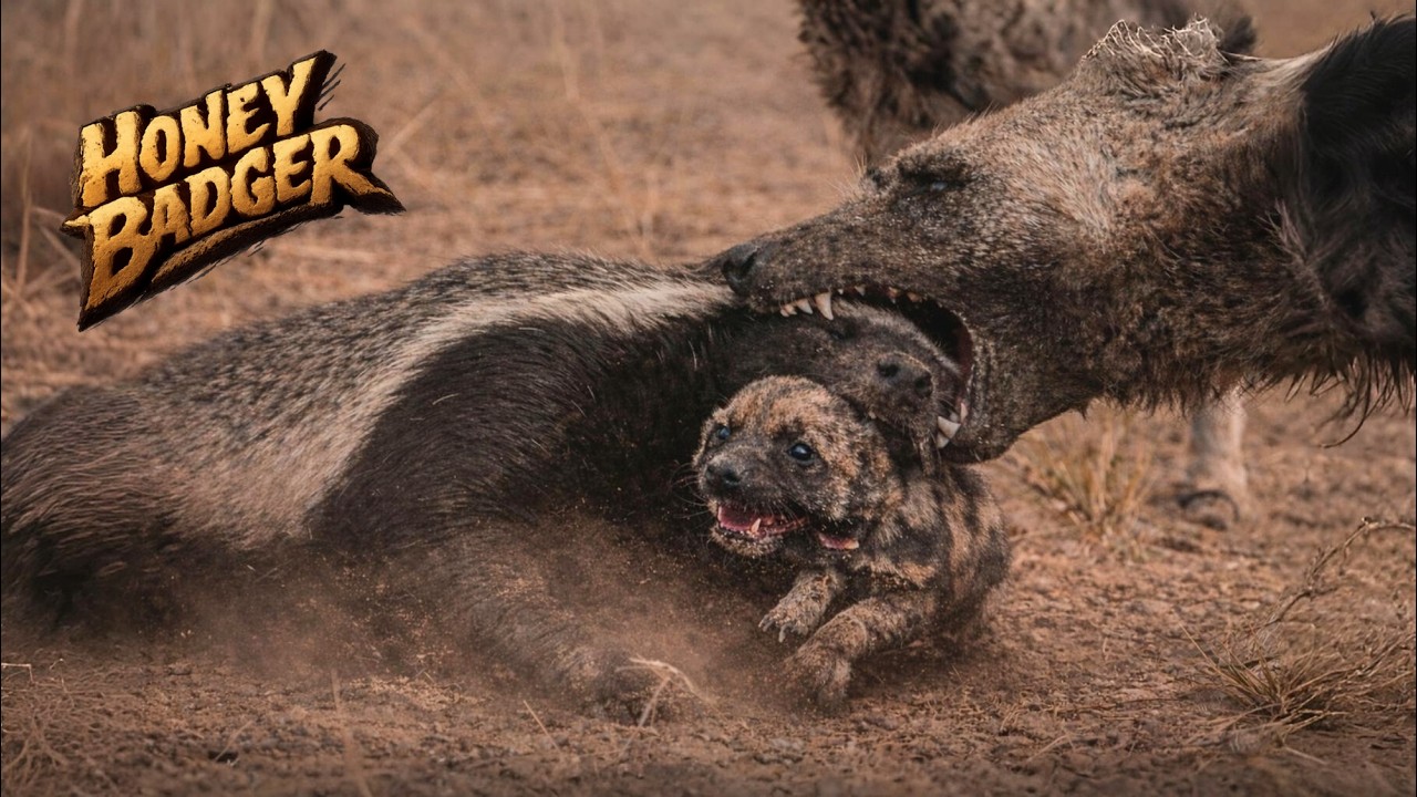Honey Badger Tries to Steal a Puppy  | हिन्दी Wildlife Documentry