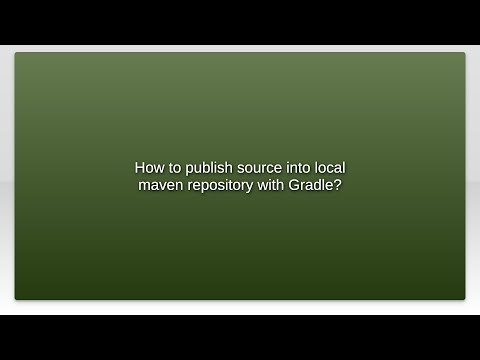 How to publish source into local maven repository with Gradle?