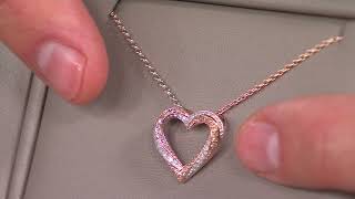 Affinity Diamonds 0.33 cttw Heart Pendant w/ 18" Chain, Sterling on QVC