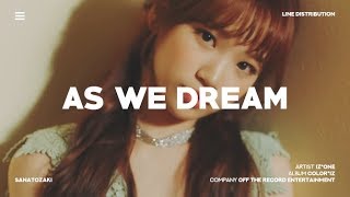 IZ*ONE (아이즈원) - As We Dream (꿈을 꾸는 동안) | Line Distribution @sanatozaki