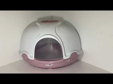 Imac Ginger Cat Розовый Туалет для котов закрытый c лопаткой 52*52*44,5см