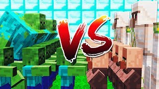 1000 MUTANT ZOMBIES VS. 1000 MUTANT IRON GOLEMS!  MINECRAFT