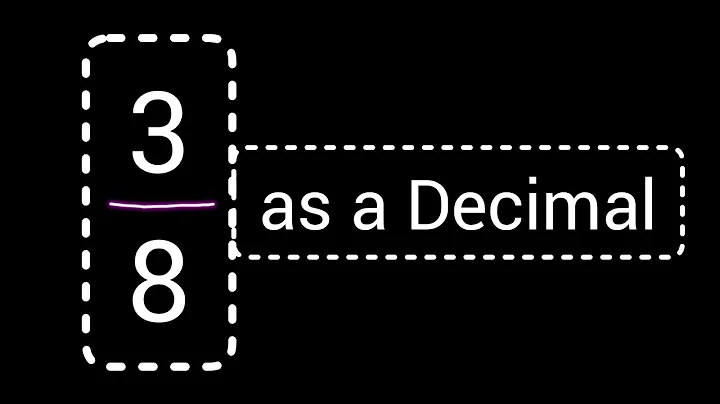 Fraction to Decimal: 3/8 as a Decimal||How to get 3/8 as a decimal ||3 8 as a decimal