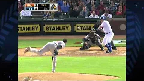 2009/04/15 Kinsler goes 6-for-6 with cycle