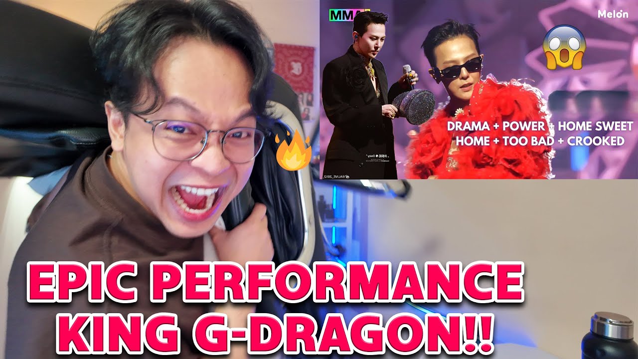 G-DRAGON - DRAMA+POWER+HOME SWEET HOME+TOO BAD+(Crooked) MMA 2025 REACTION!!