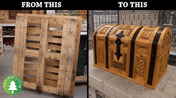 A Pirate Treasure Chest Made Out Of A Pallet.