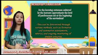 ACHIEVED CURRICULUM