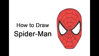 スパイダーマンの頭の描き方