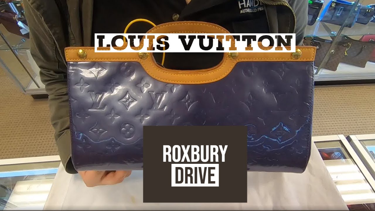 Gold Louis Vuitton Monogram Vernis Roxbury Drive Satchel