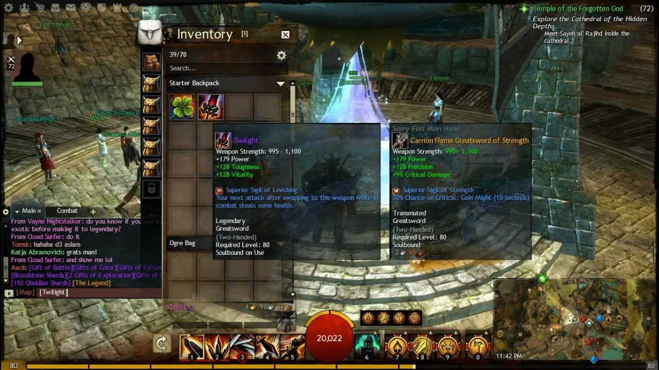 Guild Wars 2 : Crafting My First Legendary Greatsword Twilight