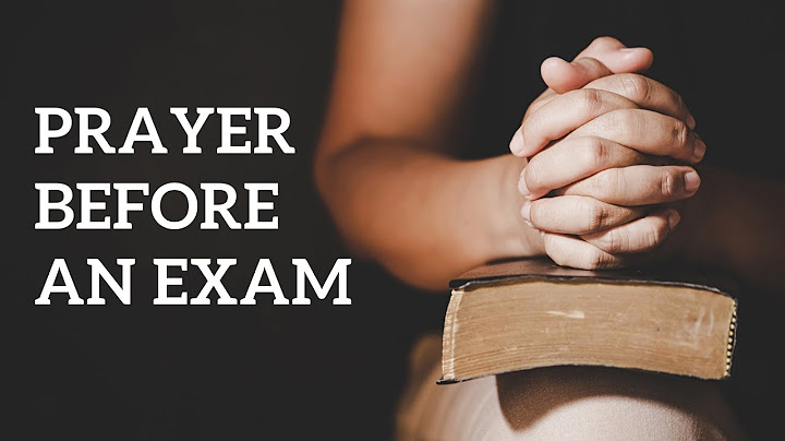 Prayer Before an Exam