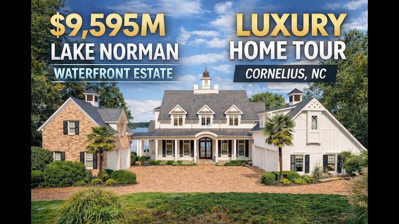 $9,595,000 Lake Norman Waterfront Estate Tour | Luxury Home in Cornelius NC