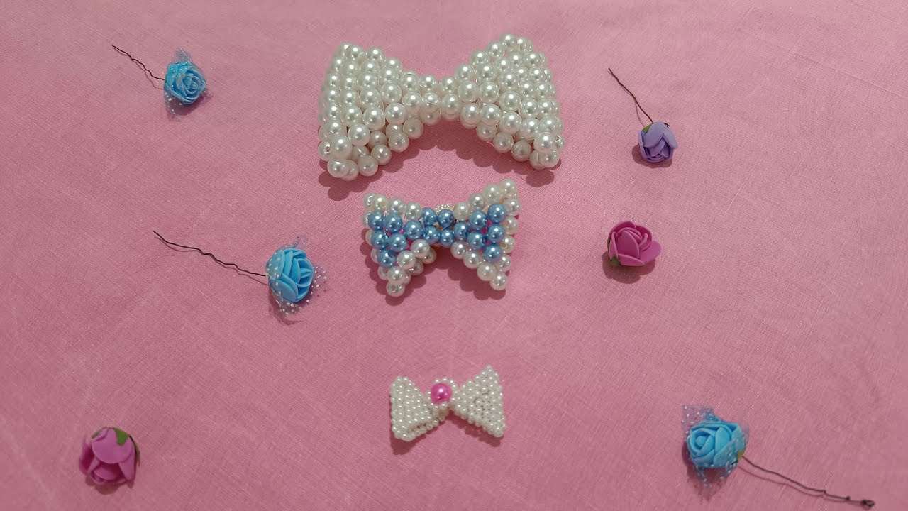 Boncuktan Fiyonk Yaptım | How to make a bow from beads? #diy #vlog  #gift #keşfet #boncuk #kurdela