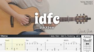 PDF Sample idfc - blackbear guitar tab & chords by Kenneth Acoustic.